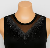 تاپ یقه توری مشکی