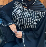 مانتو عبایی خاکستری سنگ دوزی